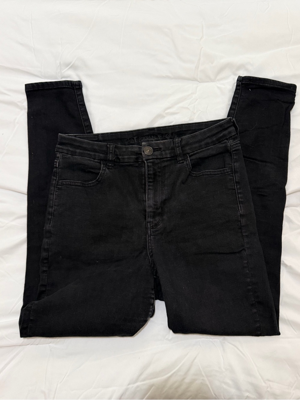 American Eagle Curvy Highest Rise Jegging Black Skinny Jeans | Size 10 Regular
